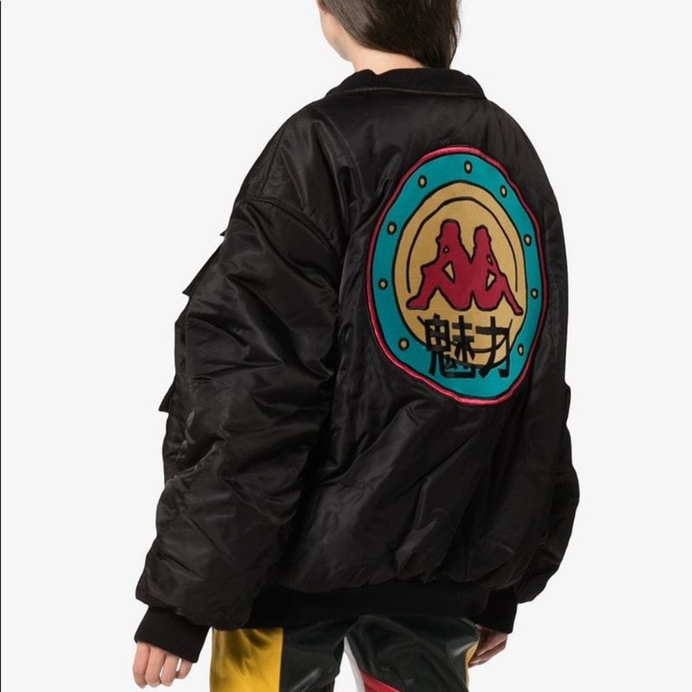 Charm’s X Kappa Logo Embroidered Bomber Jacket